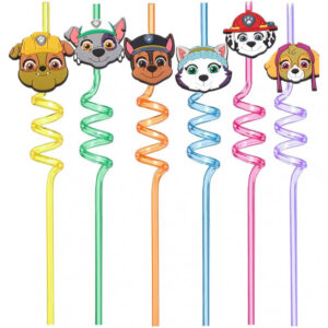 Pailles Pat Patrouille 26,6 cm - Ruben, Rocky, Chase, Everest, Marcus et Stella
