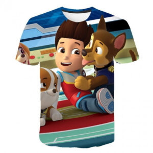 T-Shirt Pat Patrouille Ryder joue avec les chiots