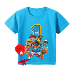 T-Shirt Pat Patrouille Tous en Mission 3-13 ans - Chiffre au choix